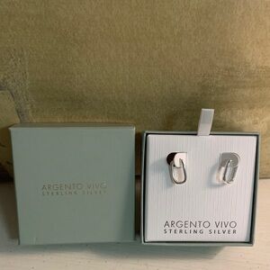 Argento Vivo Sterling Silver Hoop Earrings
